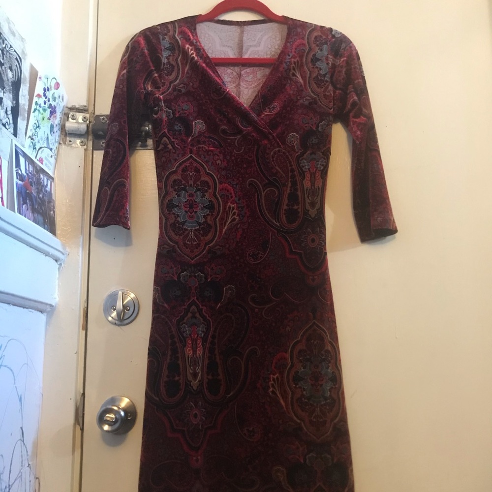 Velvet paisley dress